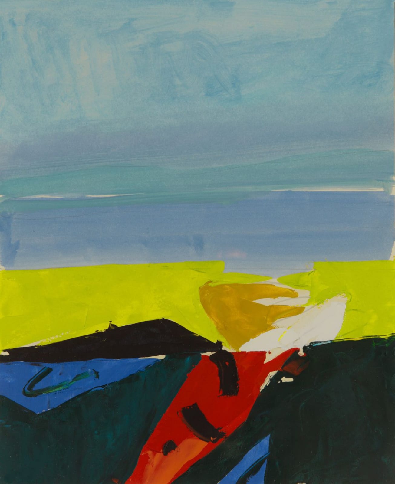 Donald Hamilton Fraser, Landscape Yellow and Blue