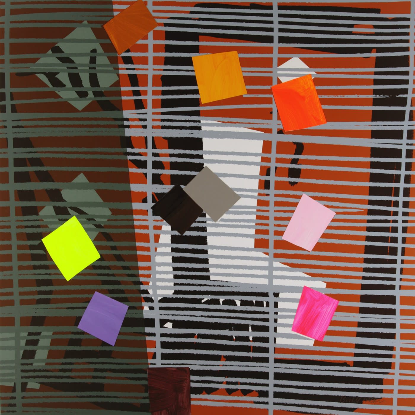 Bruce Mclean, Tree Fern Shadow Mono 8, 2015