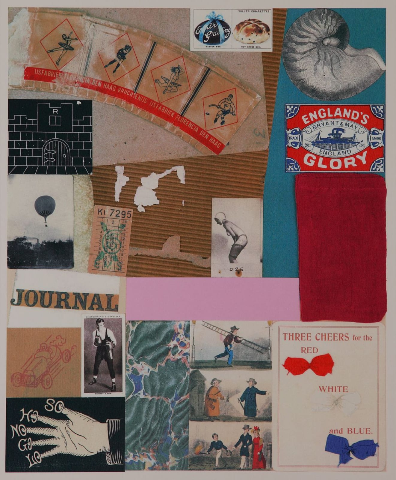 Peter Blake, Homage to Schwitters - Red White and Blue, 2005