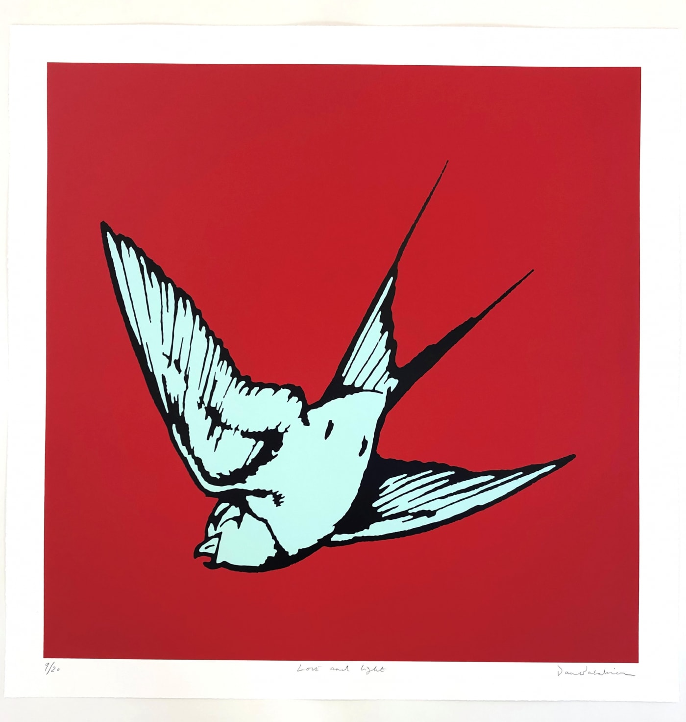 Dan Baldwin, Love and Light Red and Mint, 2019