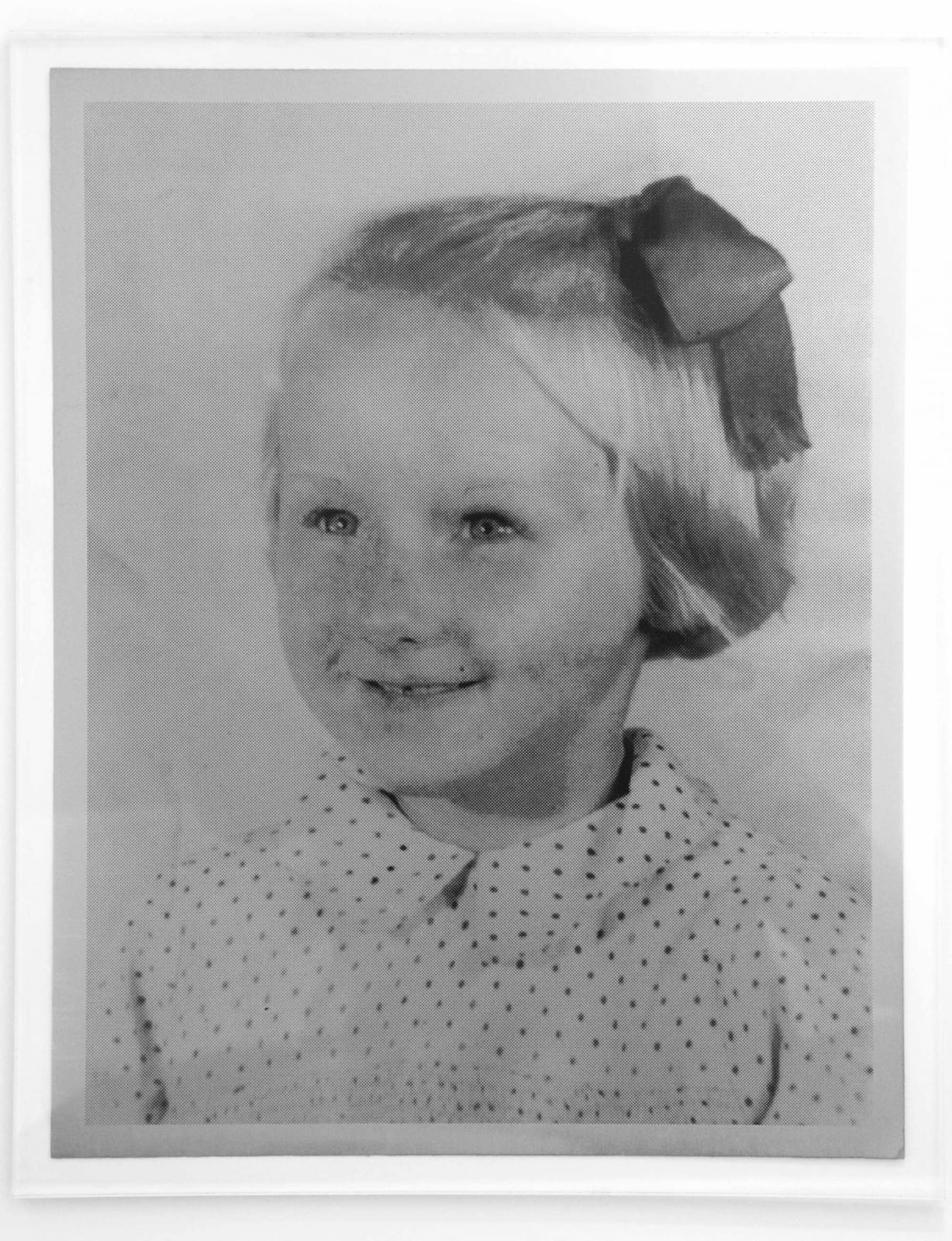 NHS 70th Anniversary Portfolio, Photograph of Aneira Thomas age 5, the first baby born on the NHS by Jeremy Deller, 2018