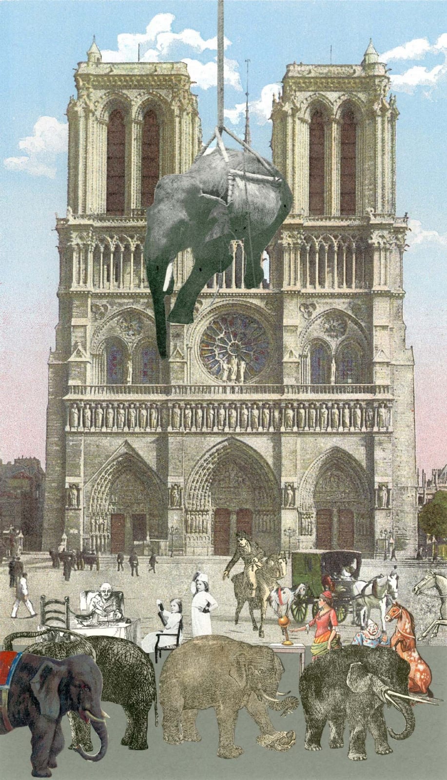 Peter Blake, Paris: Lowering Elephants, 2011