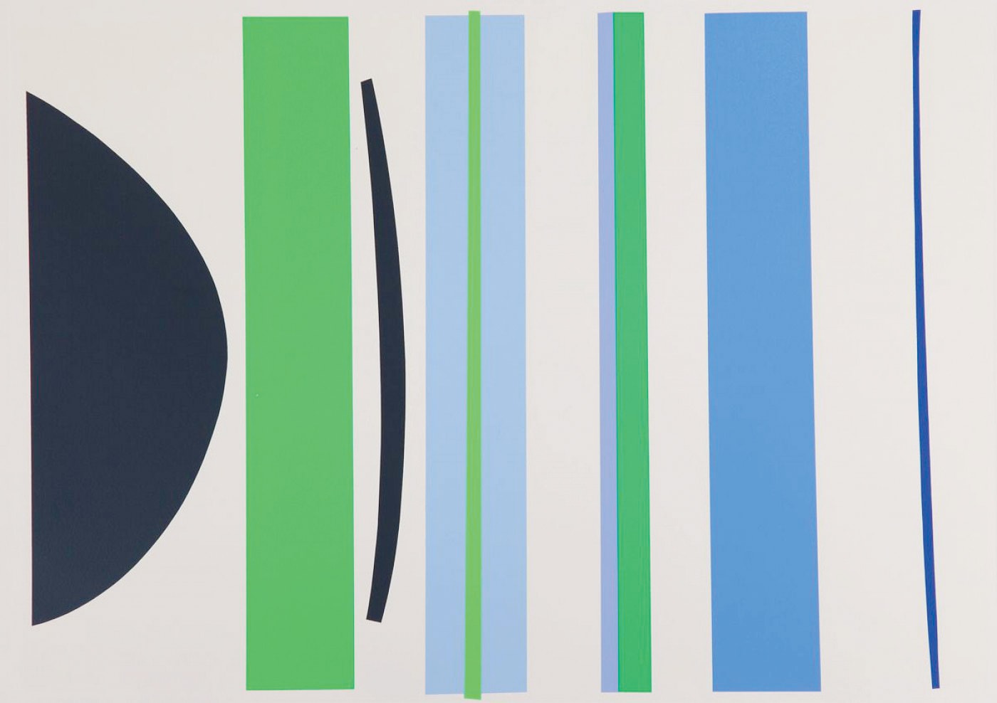 Sir Terry Frost, Blue and Green Verticals, 2001