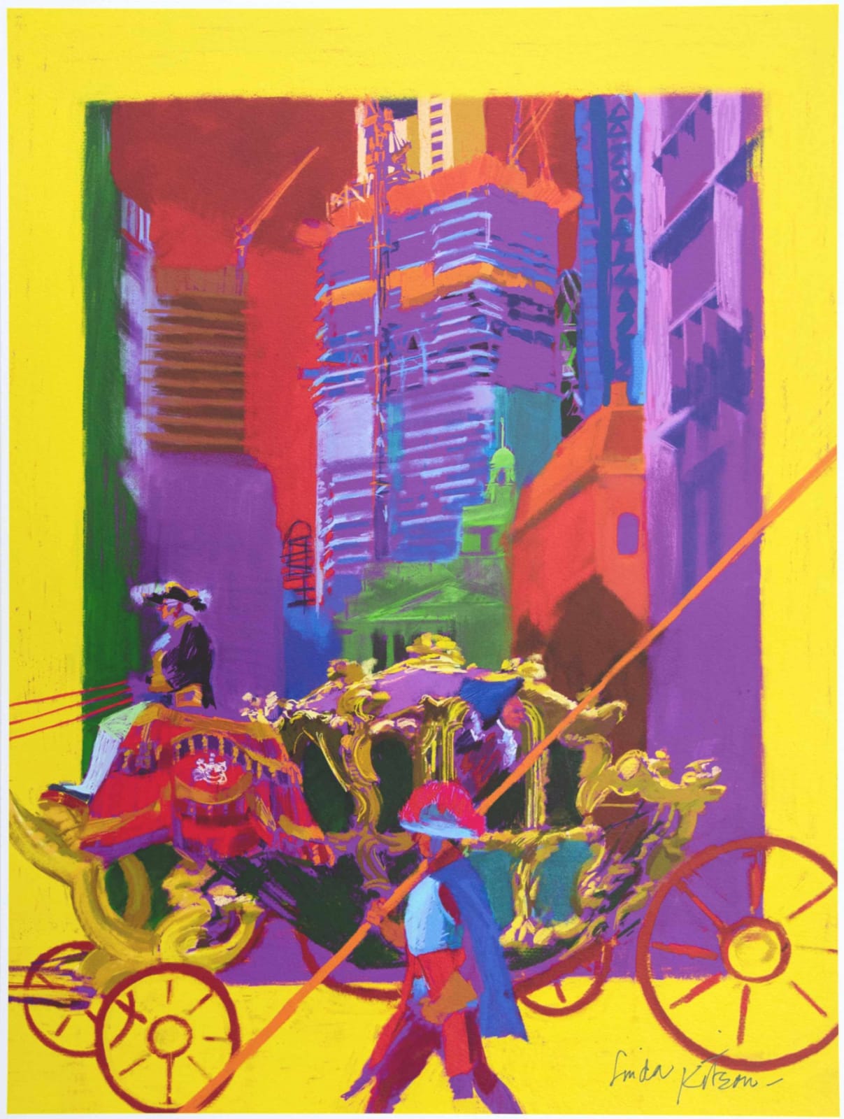 LMS Annual Celebratory Artworks, 'Past & Present in London Town' by Linda Kitson, 2018