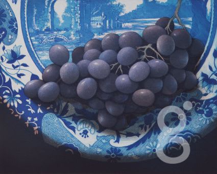 Terence Millington, Black grapes on a plate