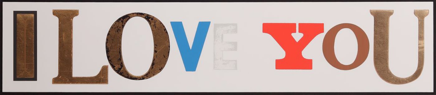 Peter Blake, I Love You (White) , 2010