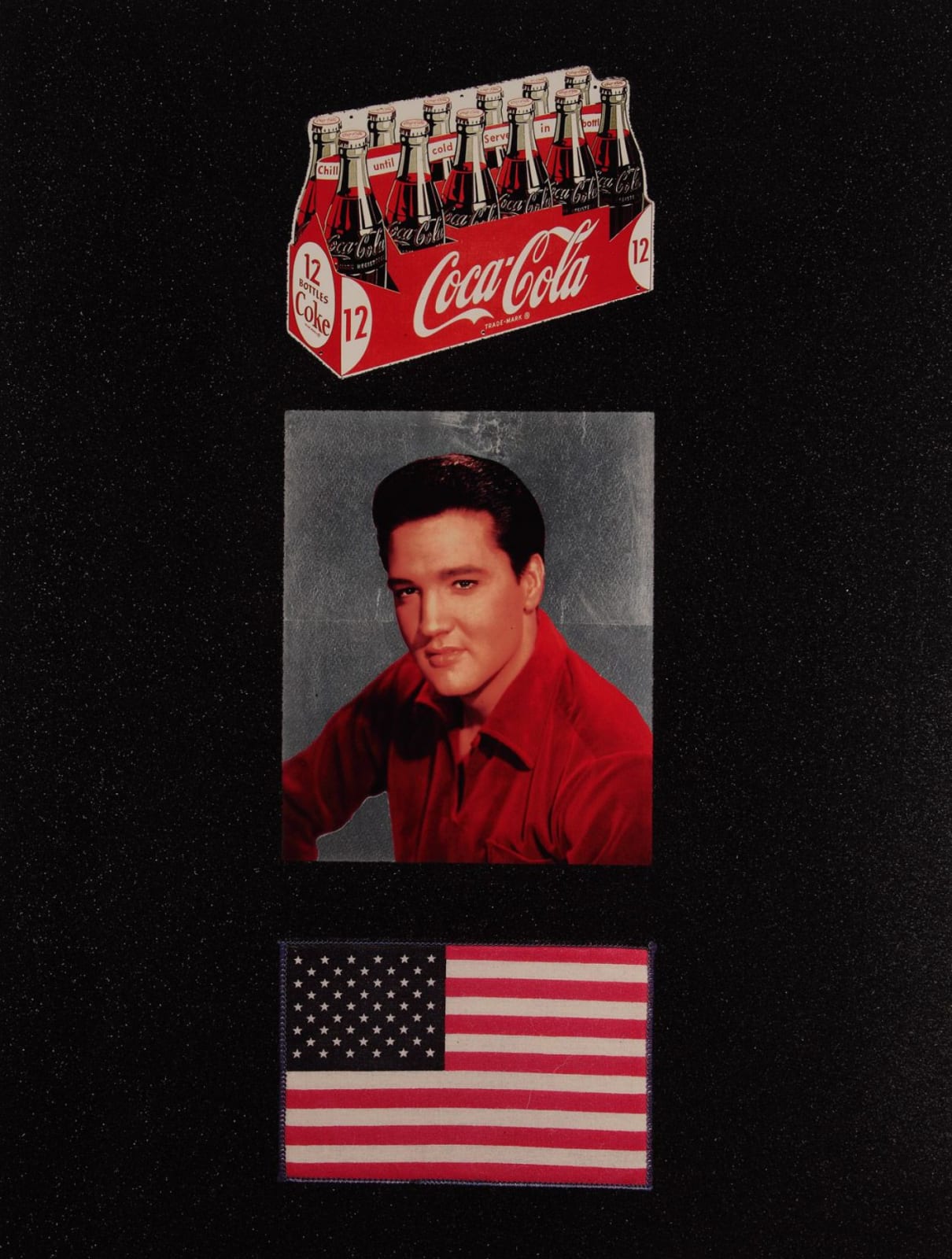 Peter Blake, American Trilogy: Black and Silver Diamond Dust, 2012