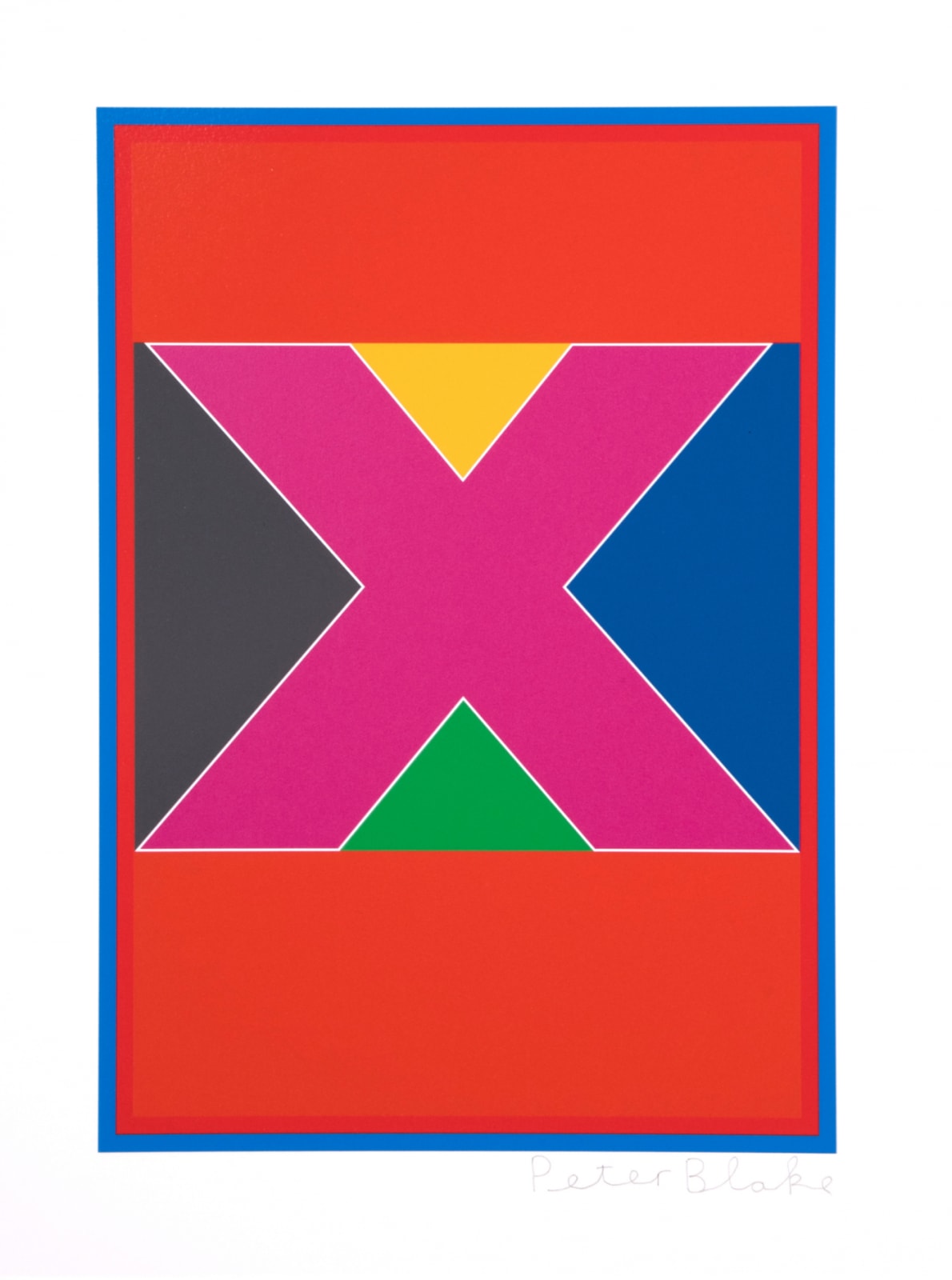 Peter Blake, Dazzle Letter X, 2017