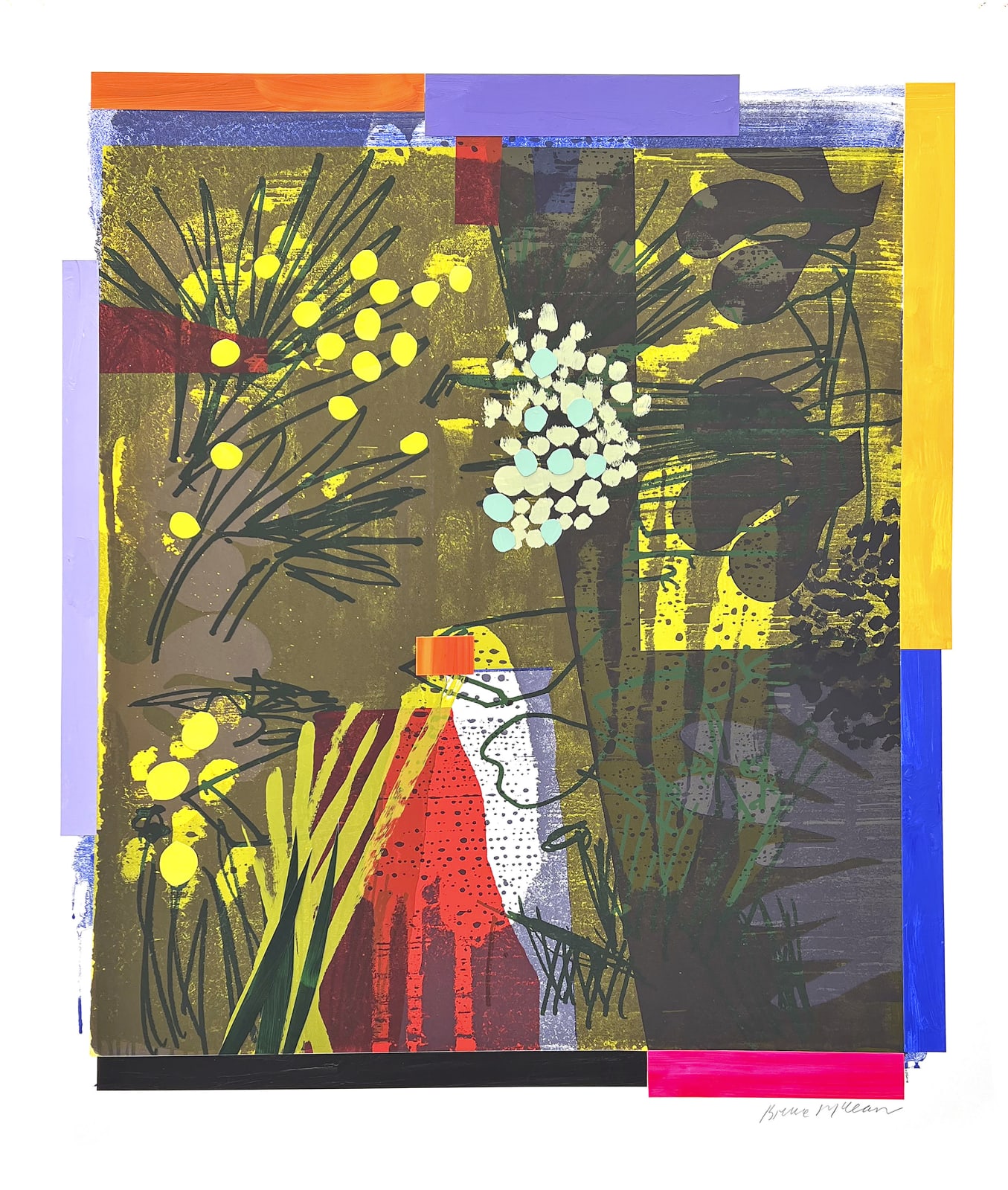 Bruce McLean, Dark Spring With Blossom, 2024