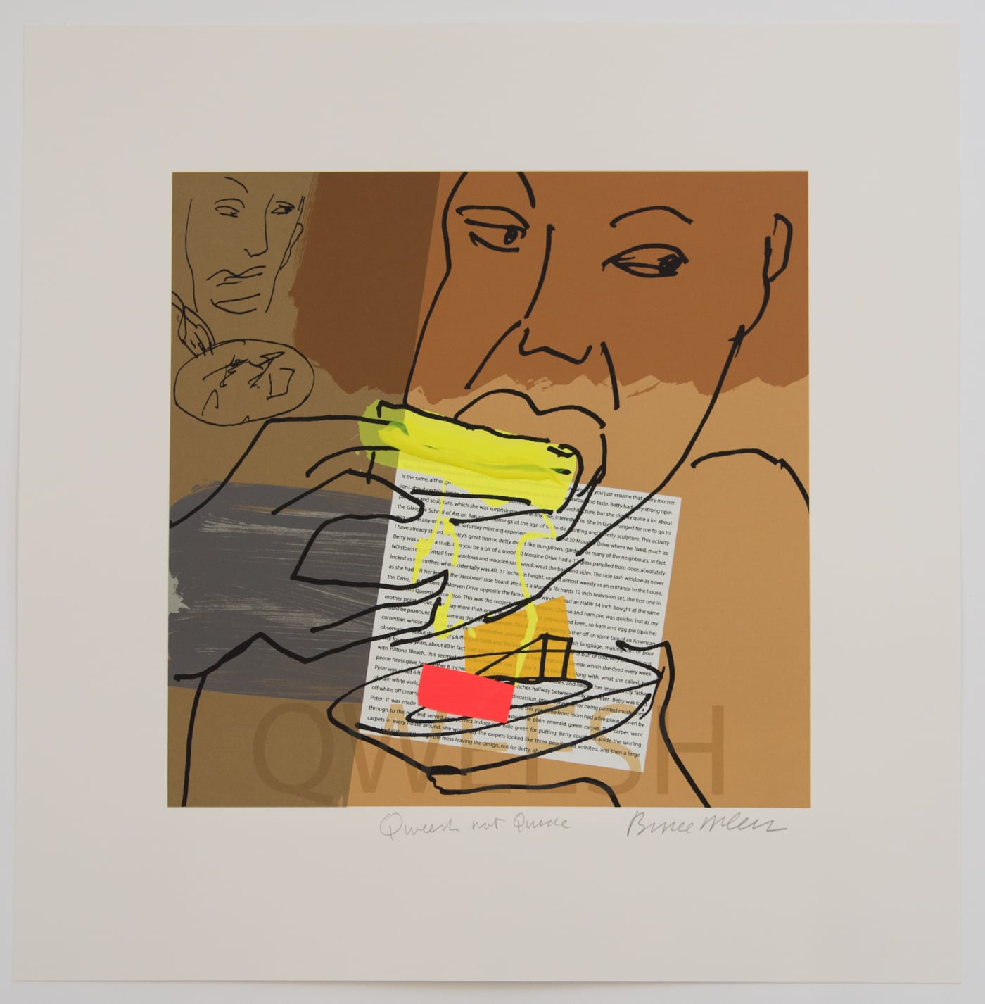 Bruce Mclean, Qweesh not Quiche, 2016