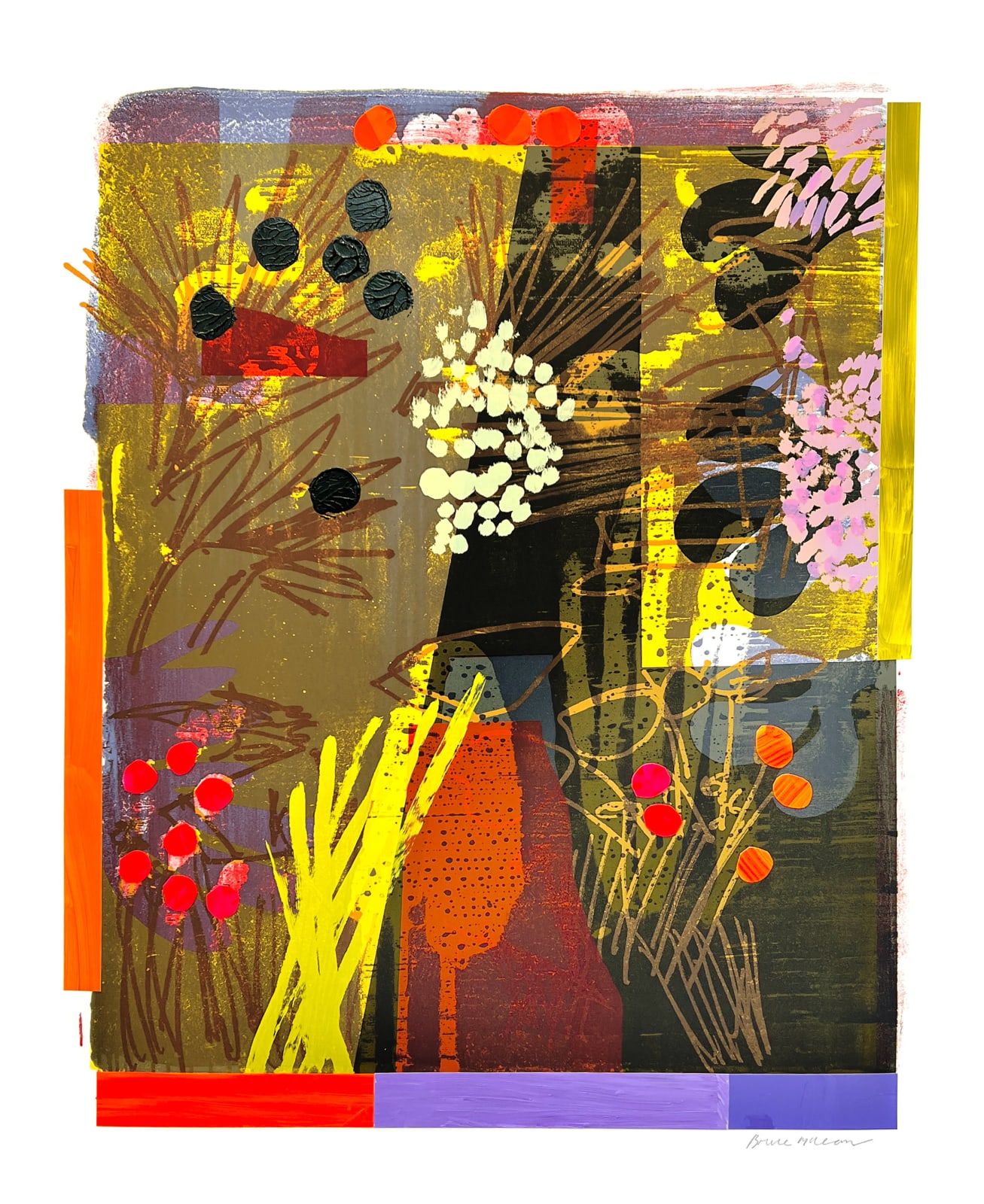 Bruce McLean, Red Hot Herbaceous Border, 2024