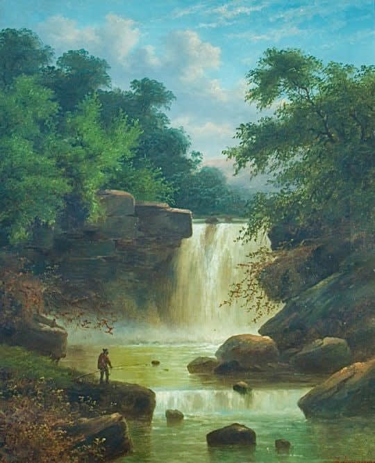 Modern British Paintings, 'Waterfall Day' by Louis Timmermans