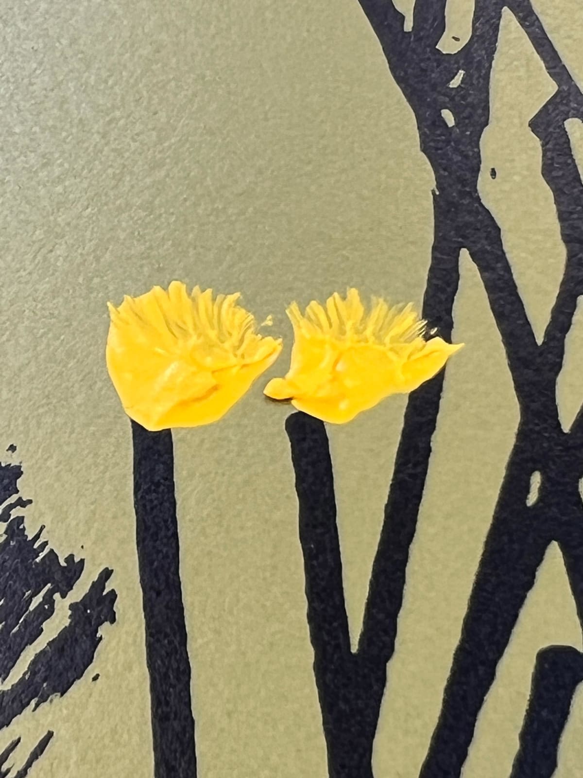 Bruce Mclean, A Vase of Arranged Flowers in a Wild Garden - Olive, 2024