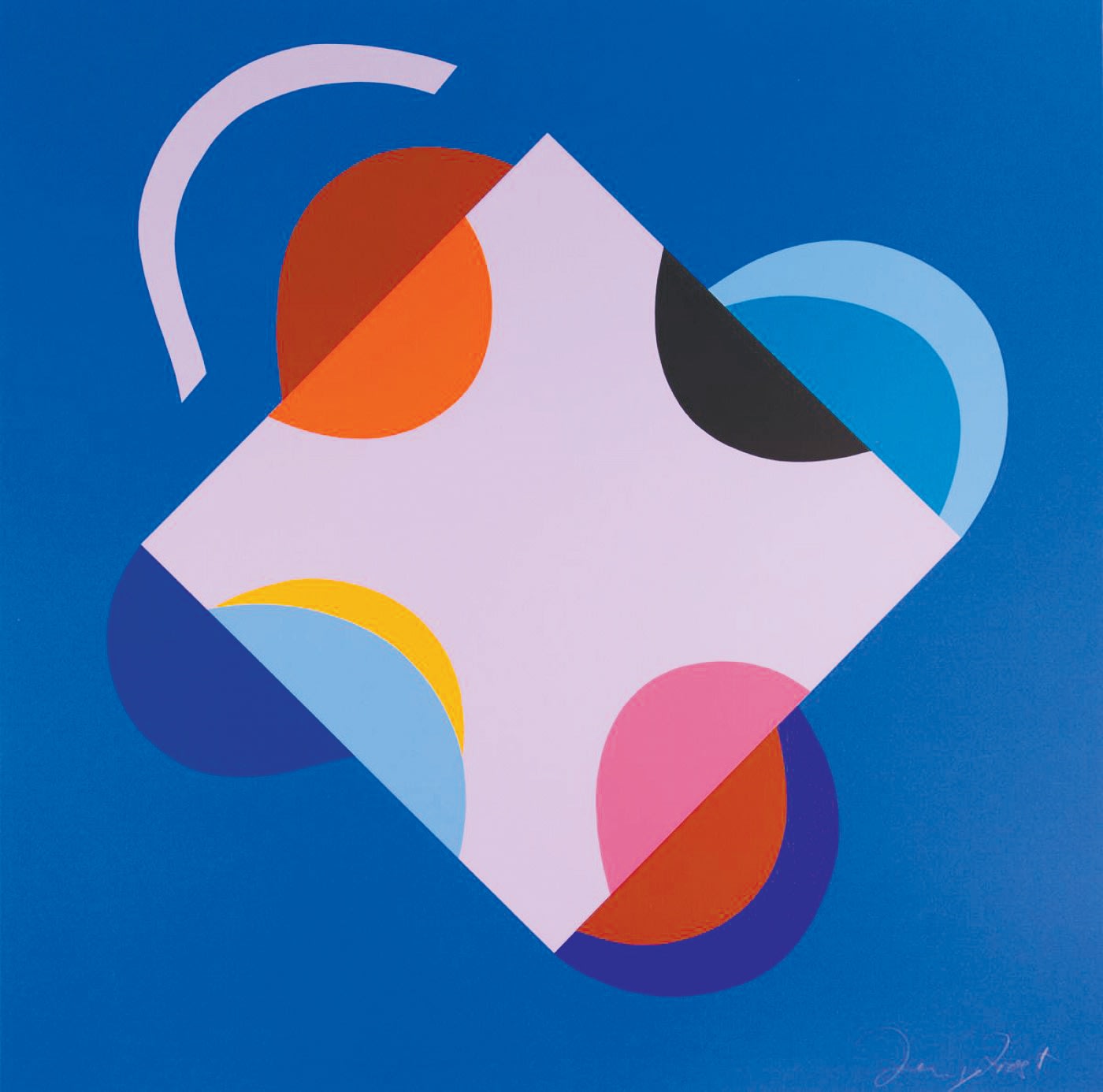 Sir Terry Frost, Development of a Square Within a Square (Blue), 1999