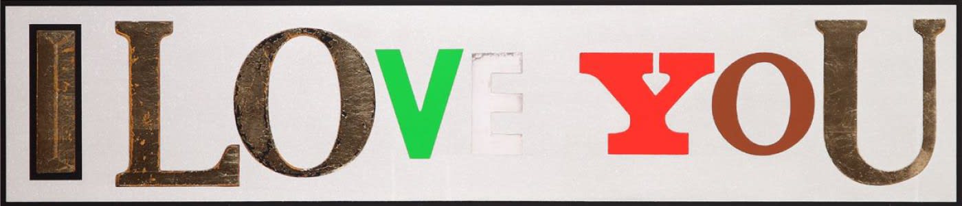 Peter Blake, I Love You (White Diamond Dust), 2010