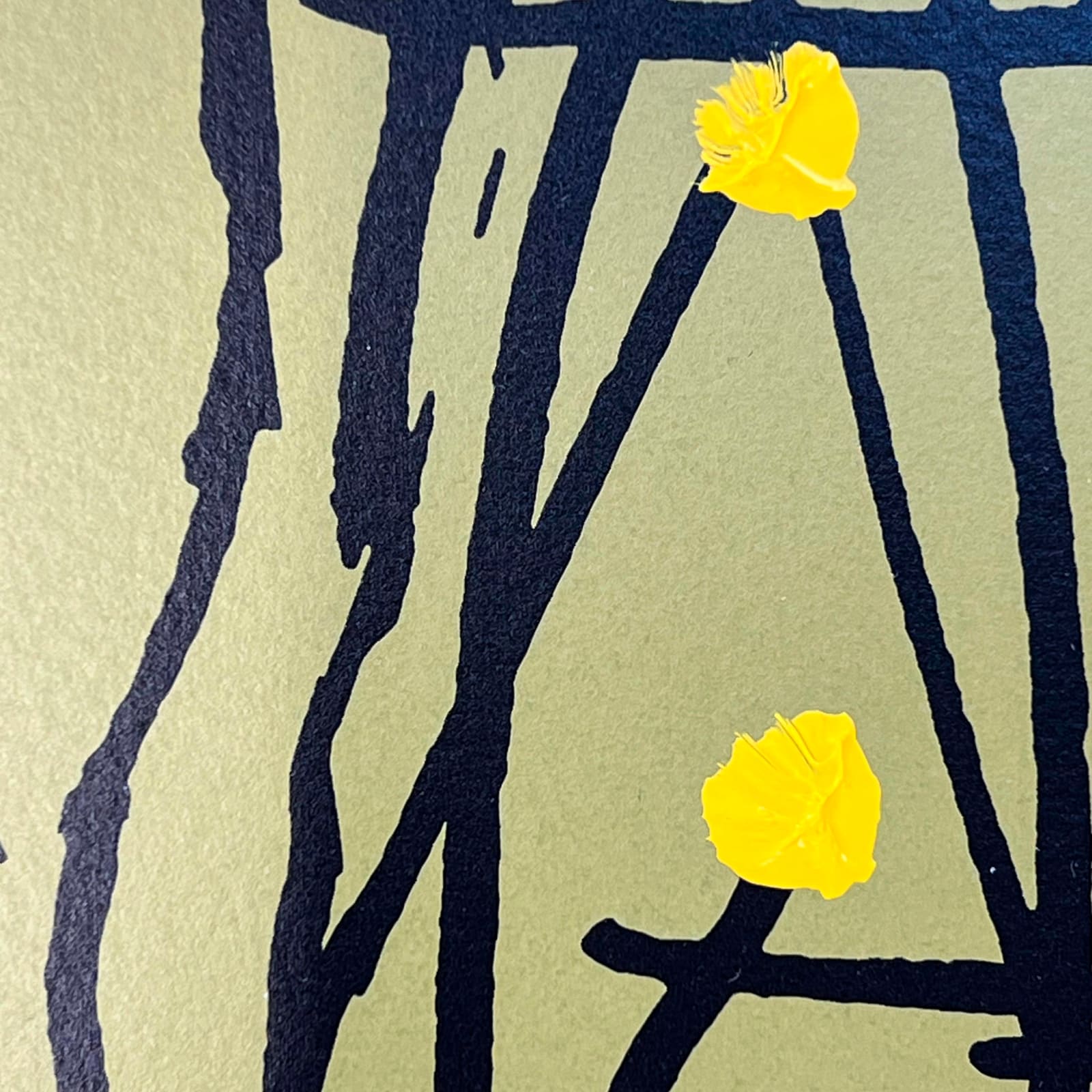 Bruce Mclean, A Vase of Arranged Flowers in a Wild Garden - Olive, 2024