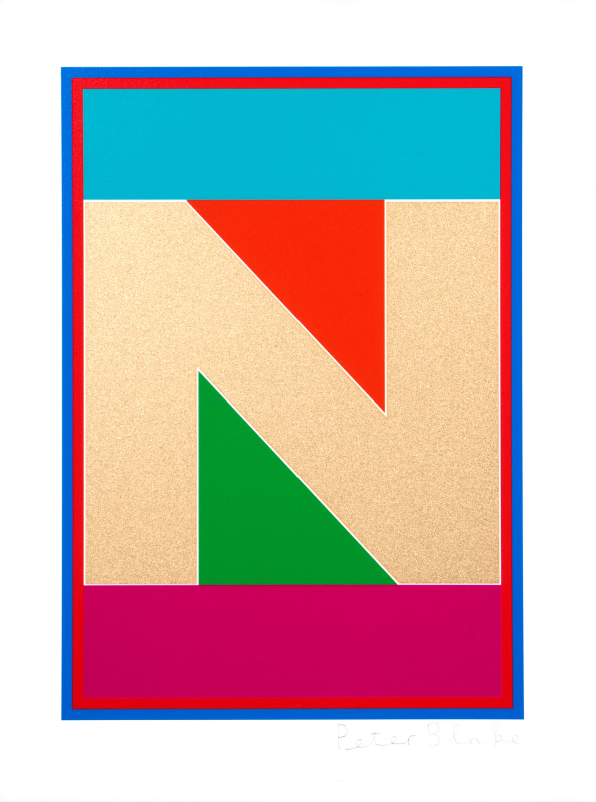 Peter Blake, Dazzle Letter N, 2017