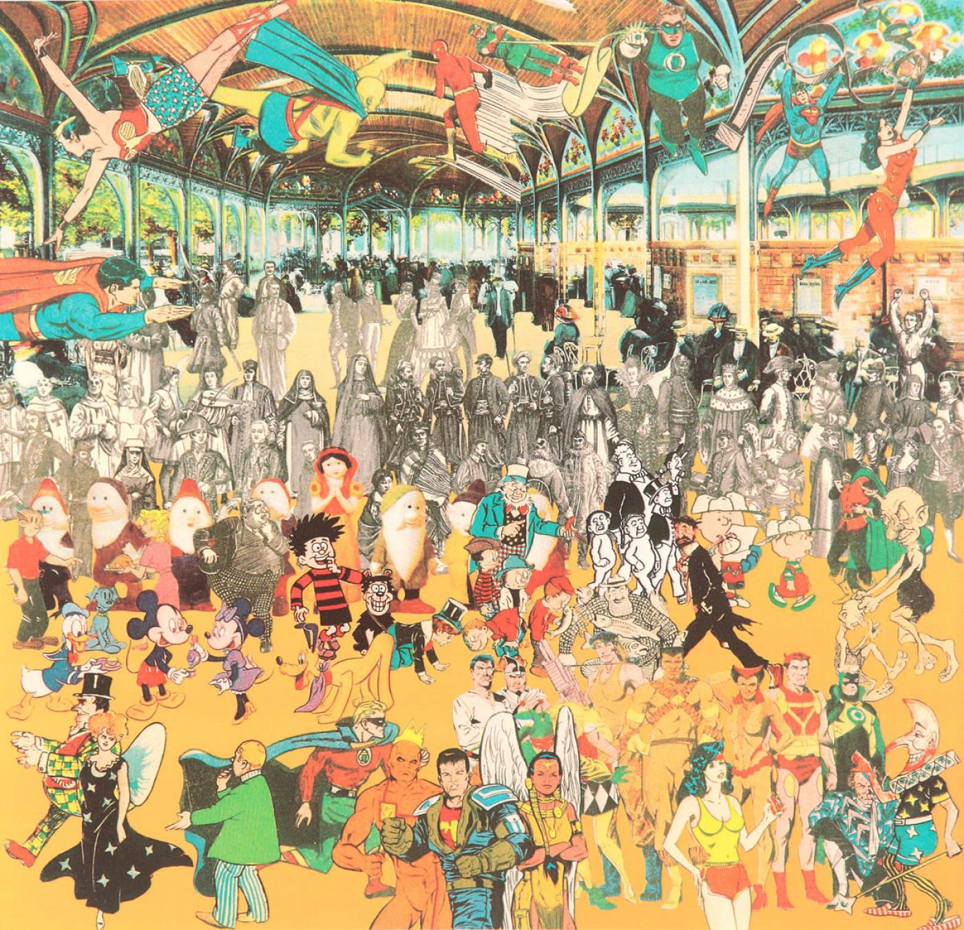 Peter Blake, Vichy: A Convention of Comic Book Characters (Canvas), 2011