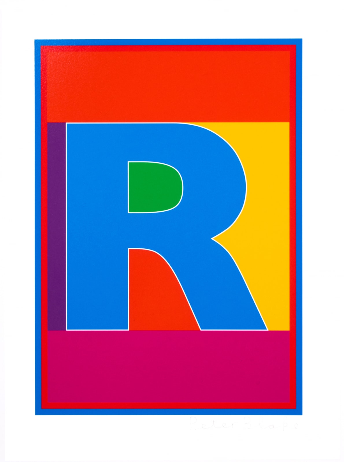 Peter Blake, Dazzle Letter R, 2017