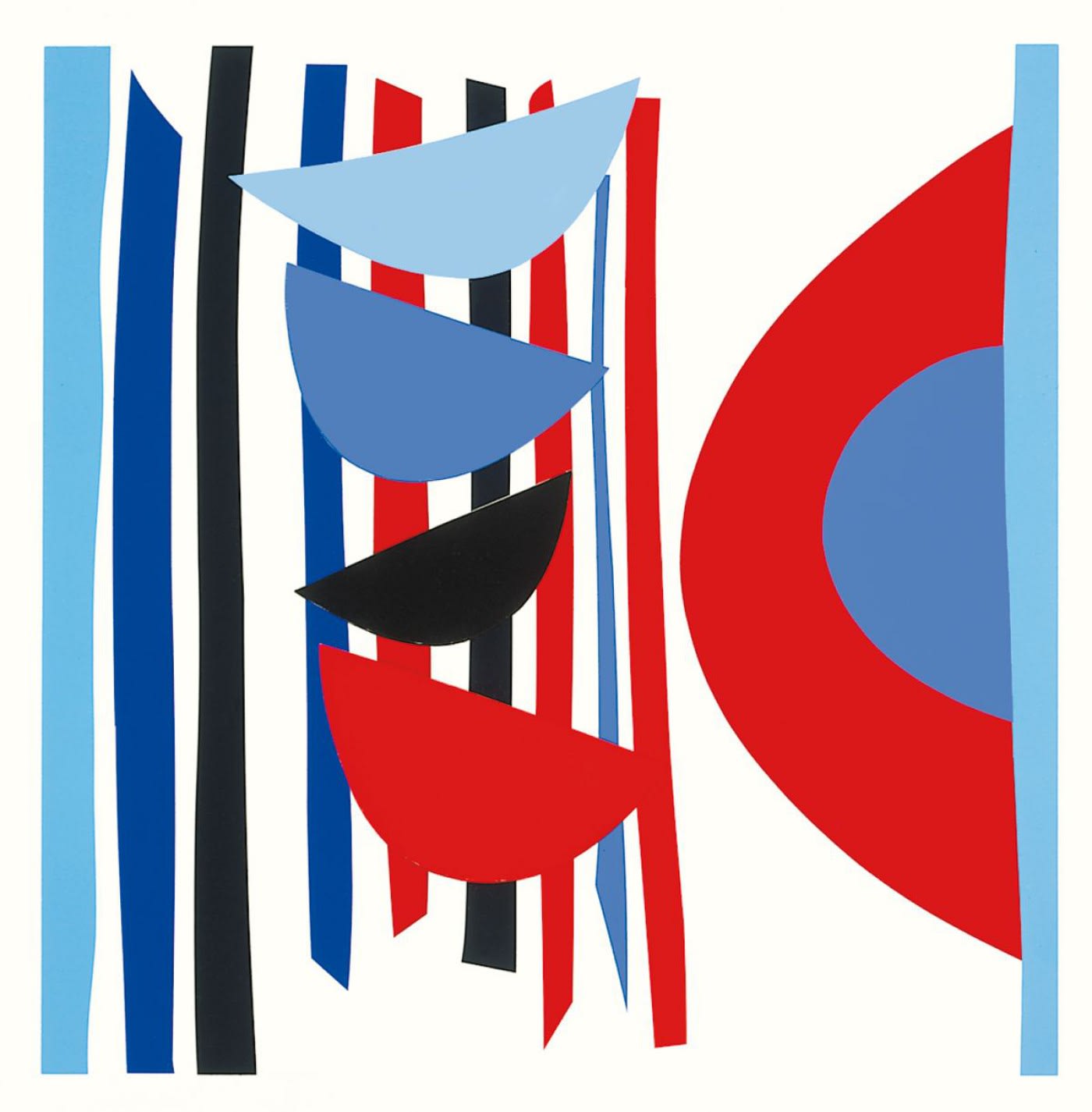 Sir Terry Frost, Blue Red Black Vertical Rhythm, 2002
