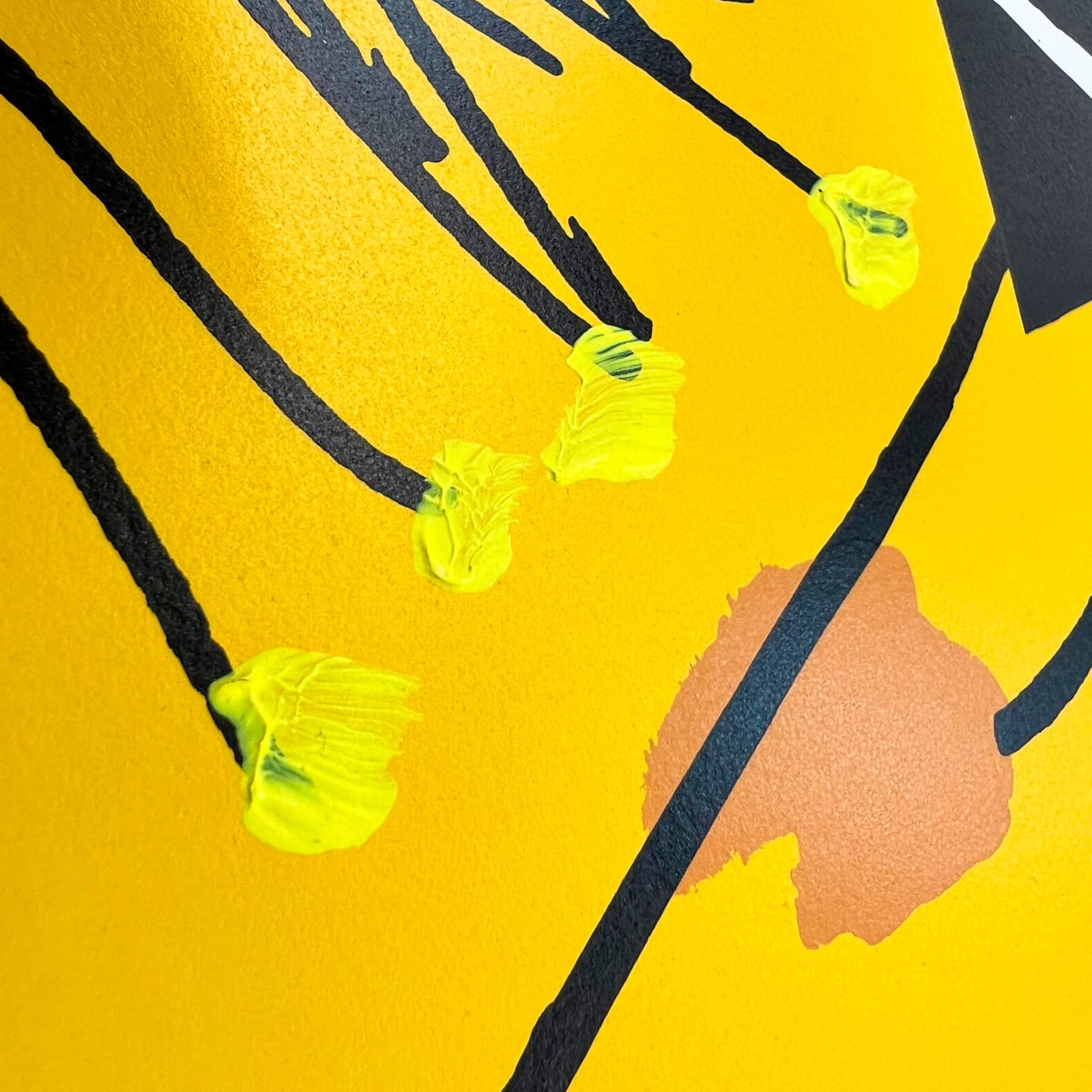 Bruce Mclean, A Vase of Arranged Flowers in a Wild Garden - Yellow , 2024