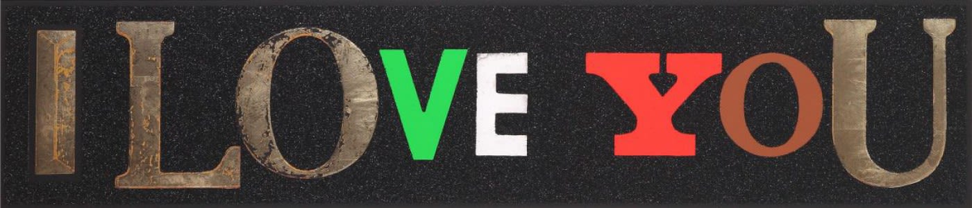 Peter Blake, I Love You (Black Diamond Dust), 2010