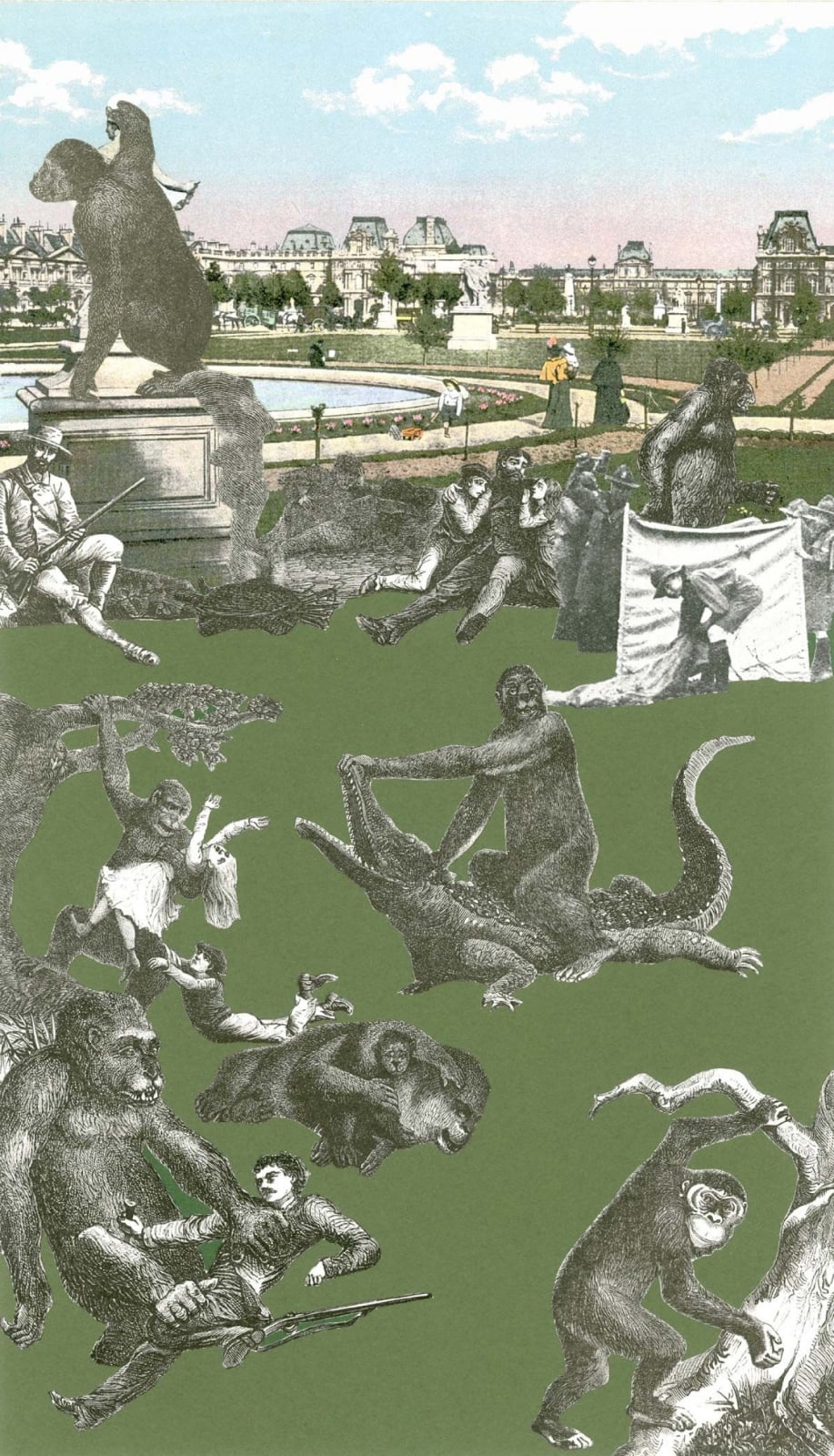 Peter Blake, Paris: The Day the Apes Escaped, 2011