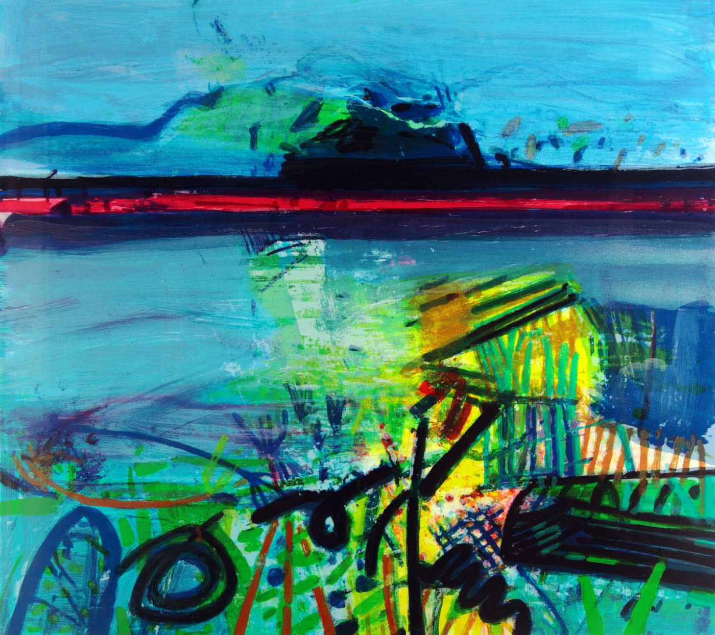 Barbara Rae RA, Achill Beach, 2013