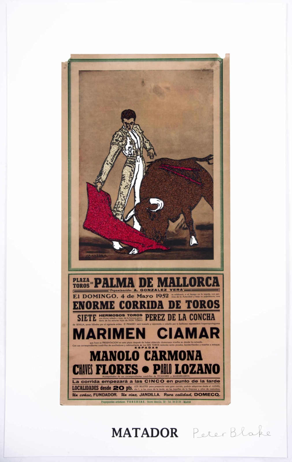 Peter Blake, Reclaimed Icons - Matador, 2018