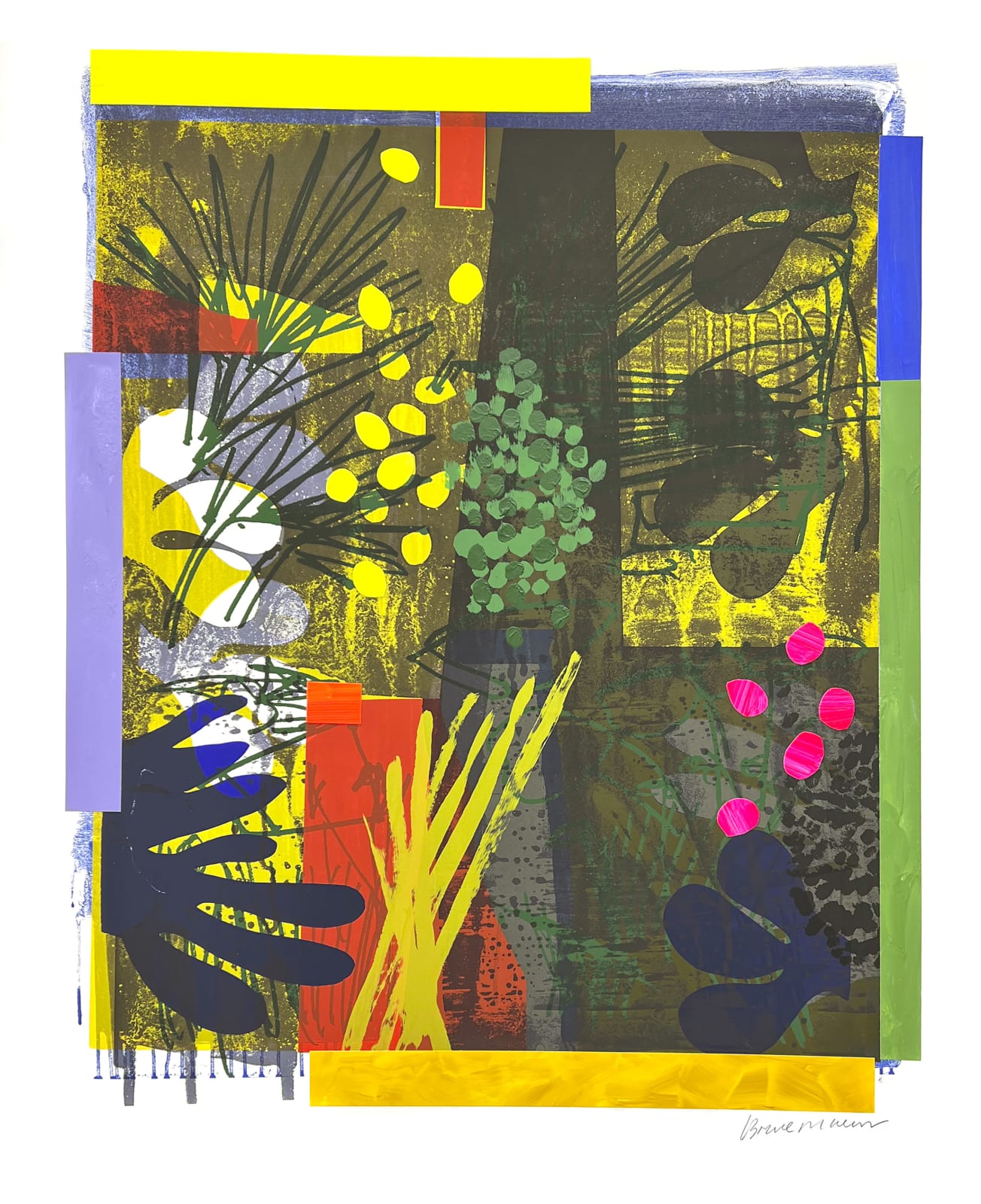Bruce McLean, Minimal Moody Magnolia, 2024