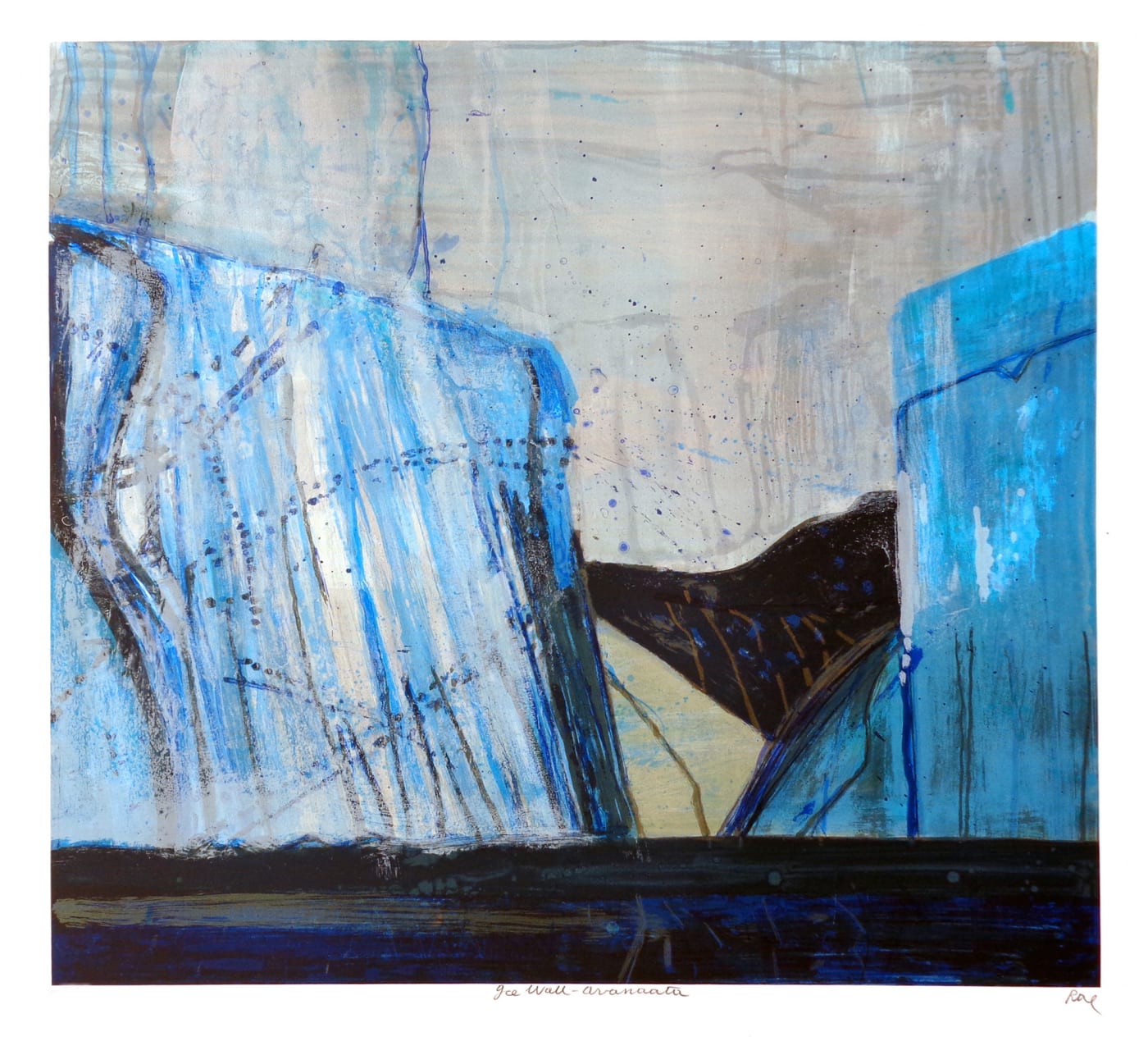 Barbara Rae RA, Ice Wall - Avanaata, 2020