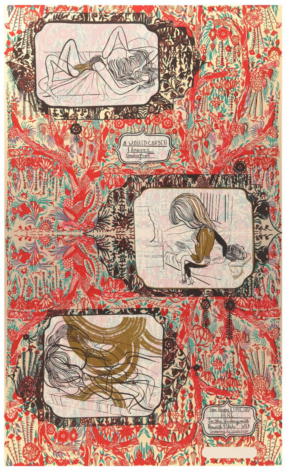 Emma Talbot, A Walled Garden (Red)