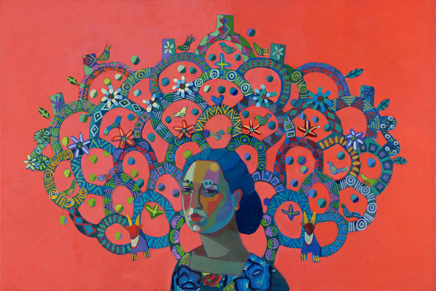Kathy Sosa, Garden Aviary Rojo On My Mind