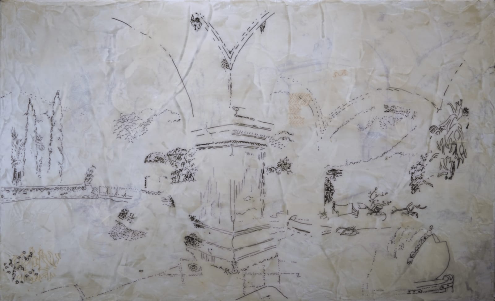 Rebeca Calderón Pittman, Twin Cypresses, 2016