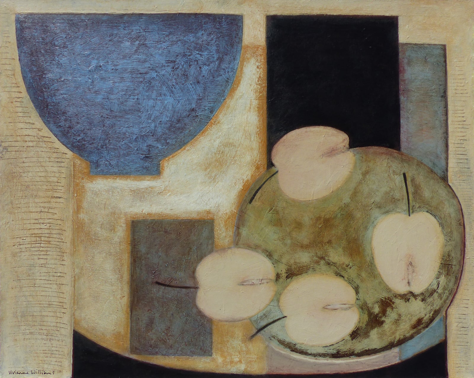 Vivienne Williams, Blue Bowl with Apples, 2024