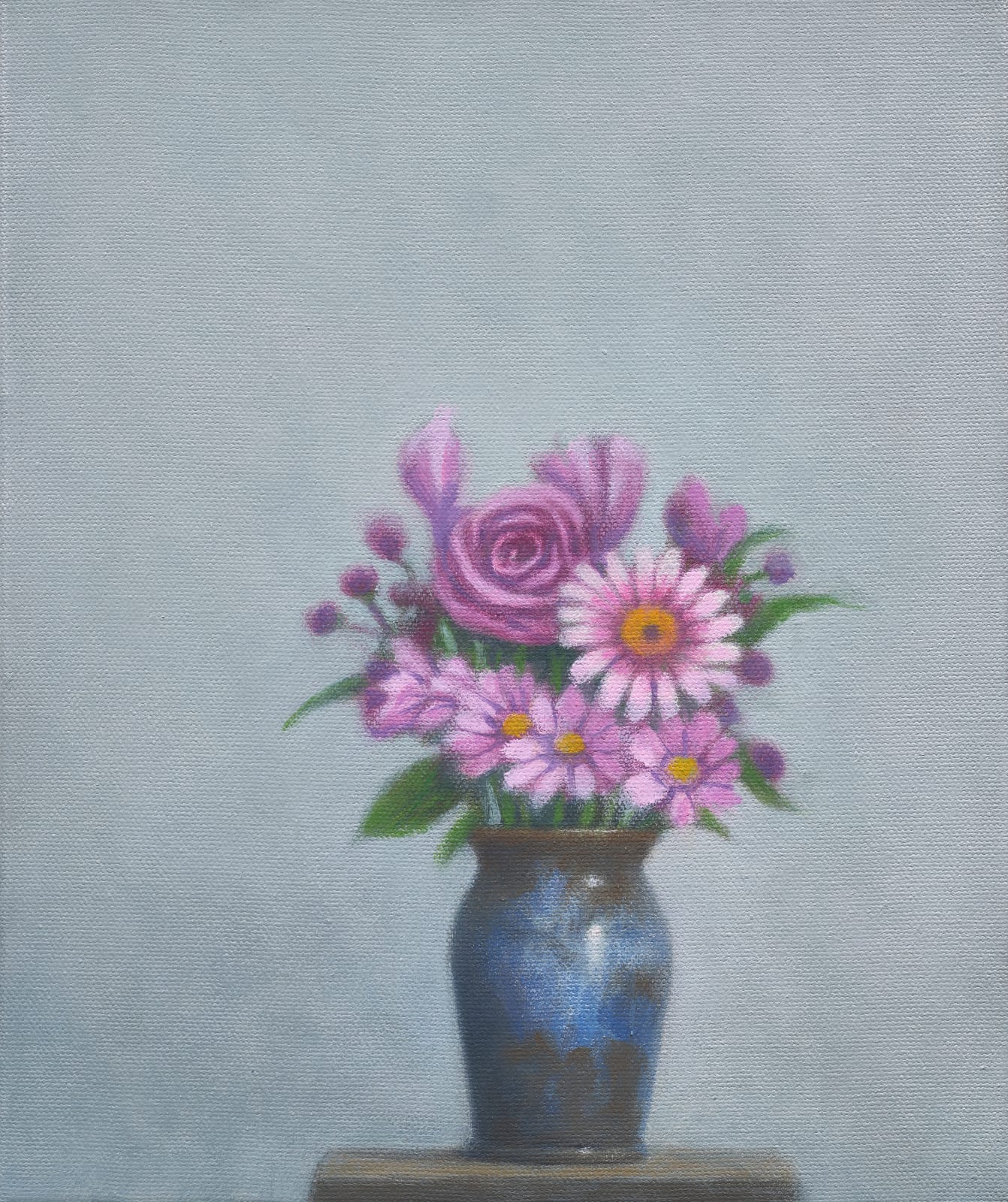 Philip Archer OBE, Flowers in a Blue Ewenny Pot, 2025