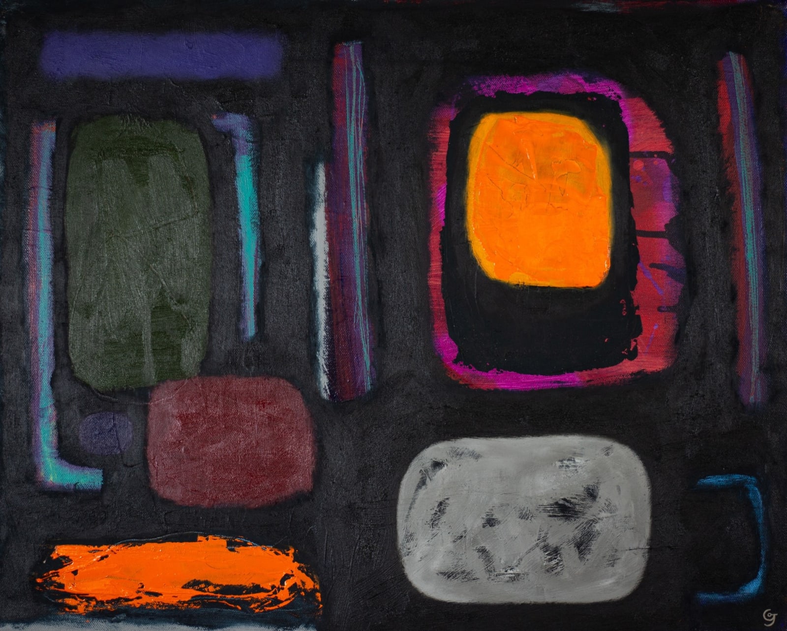 Oliver Gaiger, Tenterhook oil on canvas 40 x 50cm, 2024