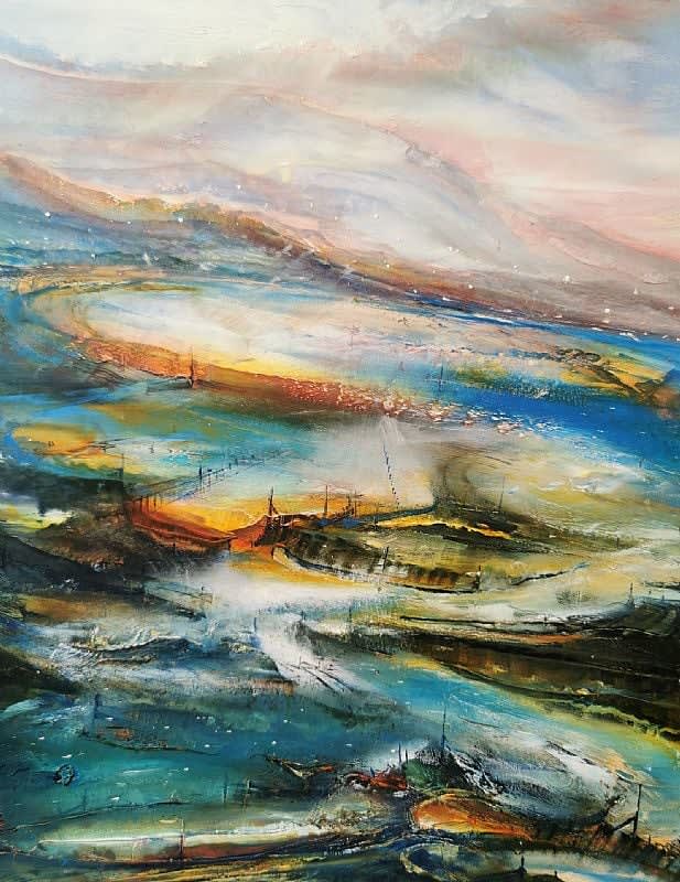 Iwan Gwyn Parry, A Winter Dawn, Mawddach Estuary, 2024