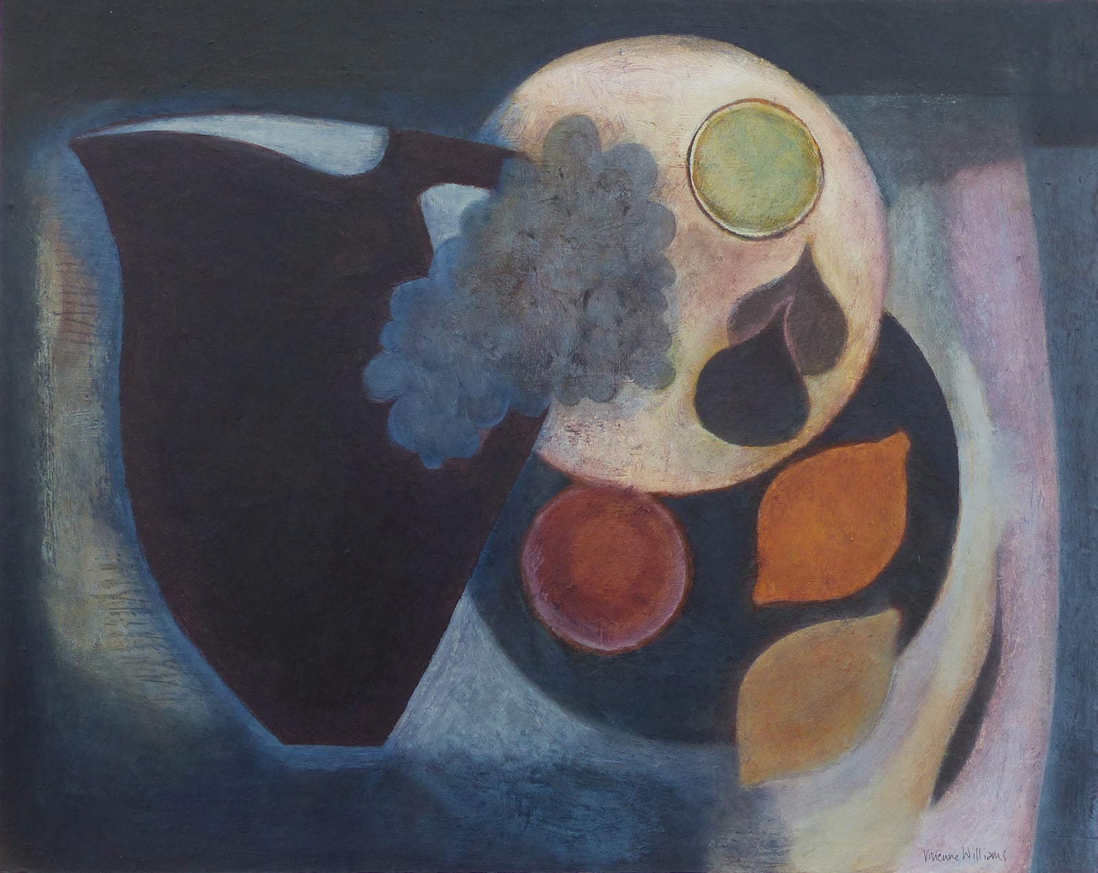 Vivienne Williams, Dark Jug with Fruit, 2024