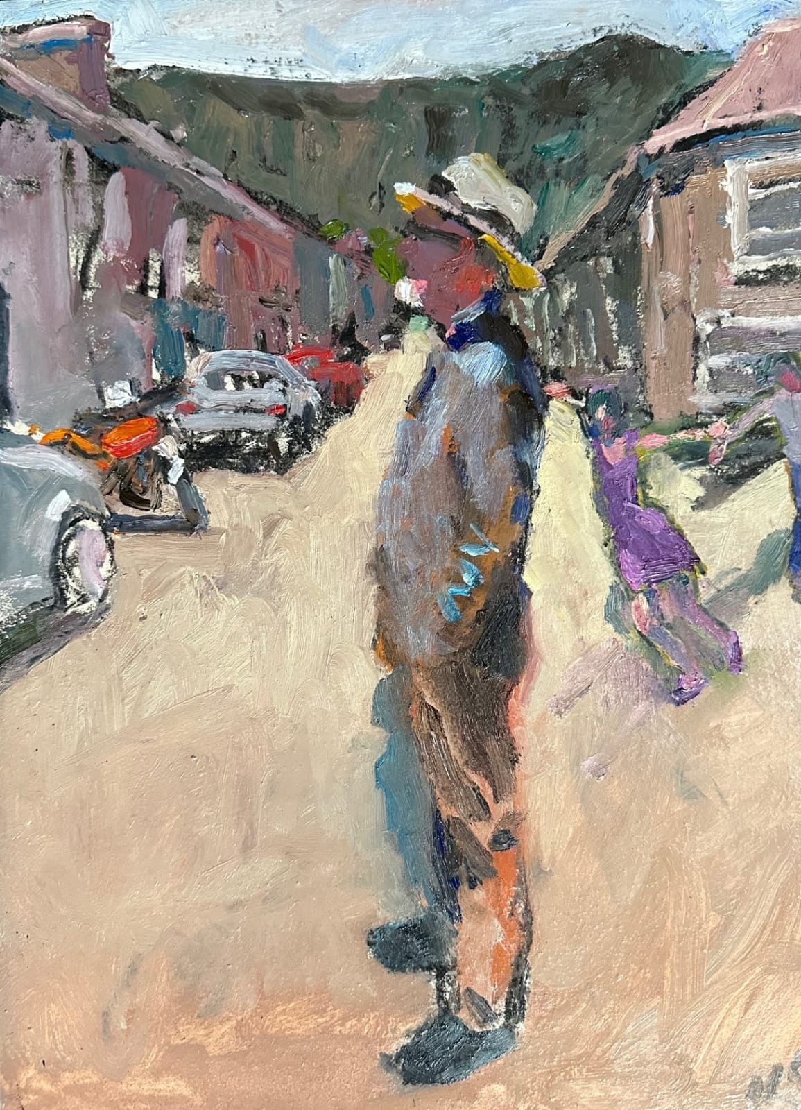 Kevin Sinnott, Study 1 for 'Sue Wore a Violet Dress for our First Date in the New Cantonese in Bridgend, 2024