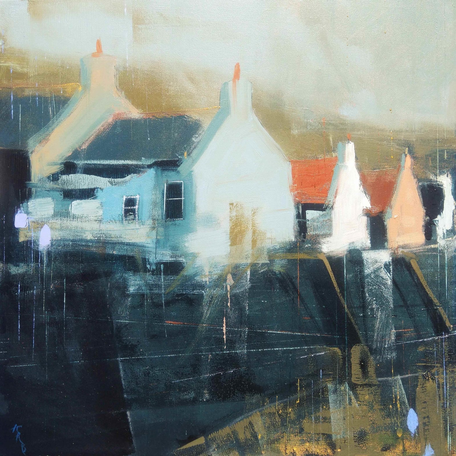 Karina Rosanne Barrett, Village from the Beach, 2023