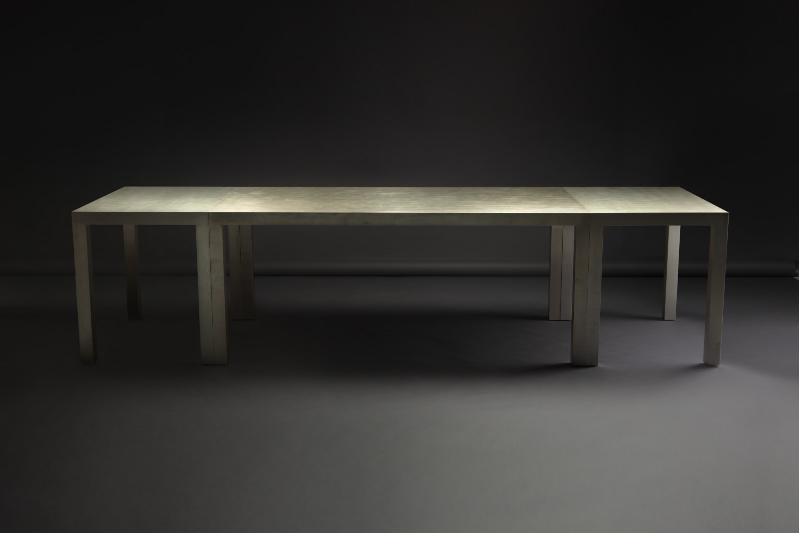 Simon Stewart, White Gold Leaf Dining Table, 2021