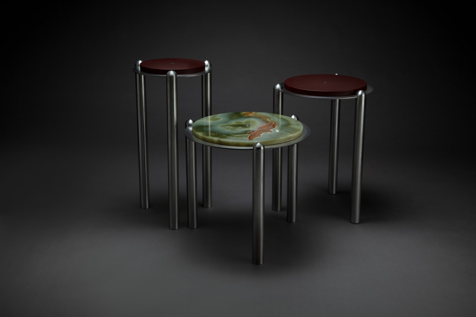 Agathe Labaye & Florian Sumi, Le Salon Table 53, Leather, 2021