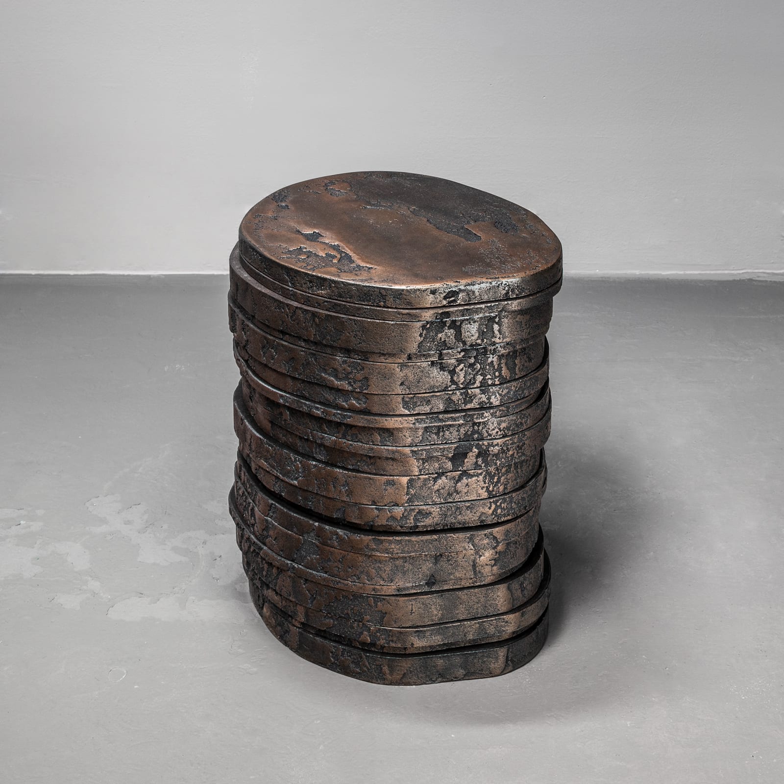 Pierre Bonnefille, Tabouret Stone Strates C - Bronze Bruni, 2019