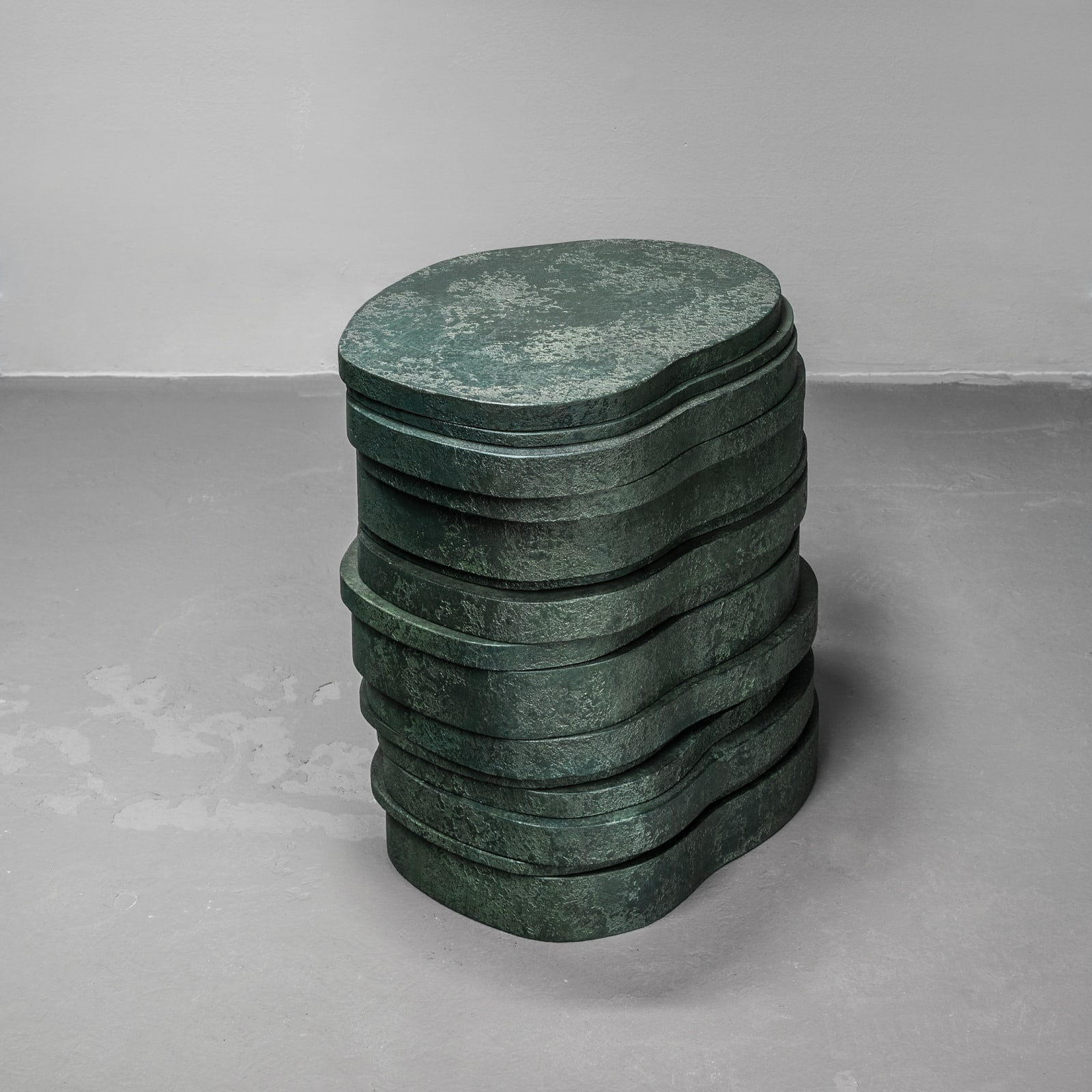 Pierre Bonnefille, Tabouret Stone Strates A - Malachite, 2019