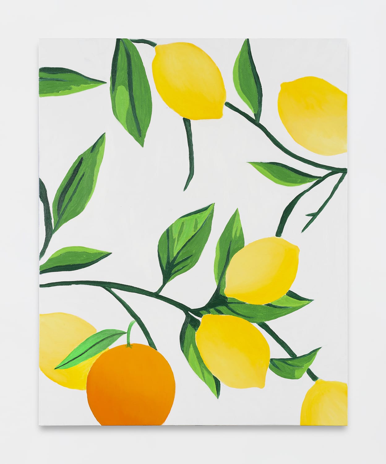 Alec Egan, Lemon Tablecloth with Orange, 2019