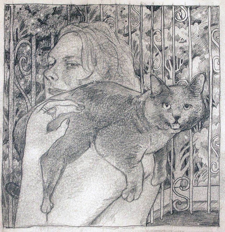 Natalie Strait, Shouldercat Sketch, 2022