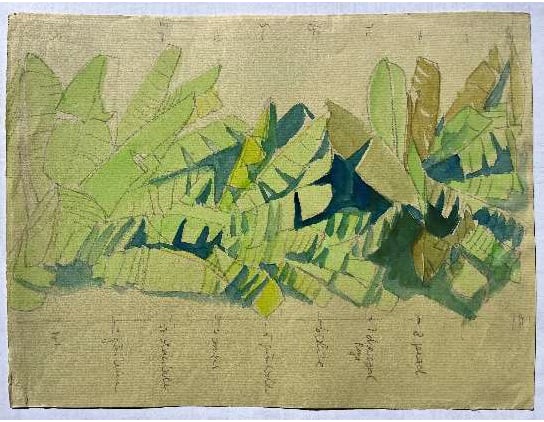 Silvia Heyden, Banana Plantation l - Sketch, 1980