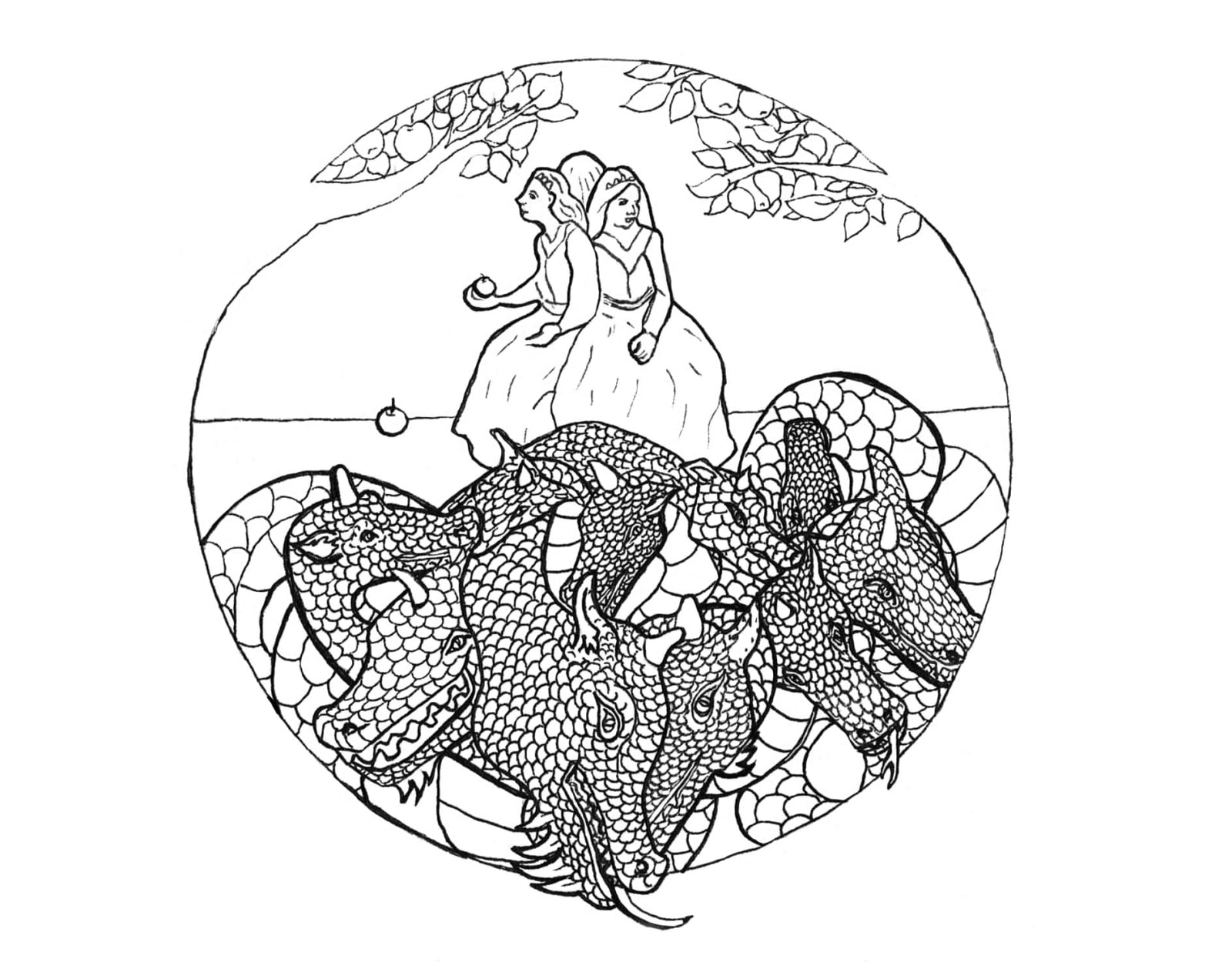 (giclee print) In The Garden of the Hesperides