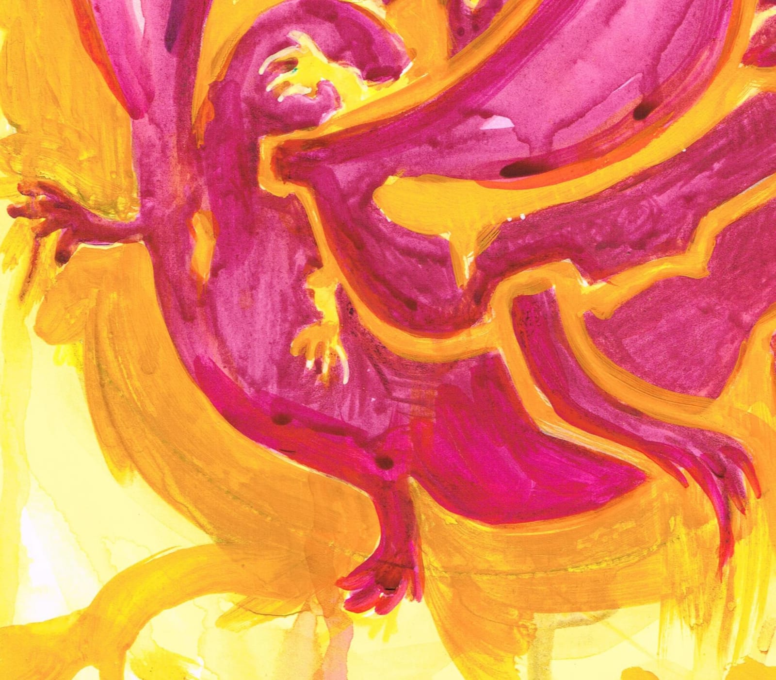 The Children Come (Yellow & Pink), detail by Charlie Kirkham